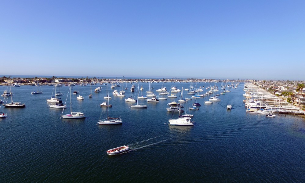 Newport Harbor Yacht Moorings by D Ramey Logan