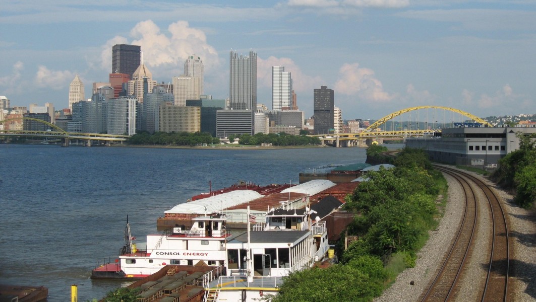 Pittsburgh Skyline with RR tracks