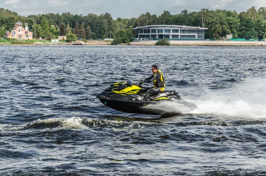 Scooter on Neva Bay