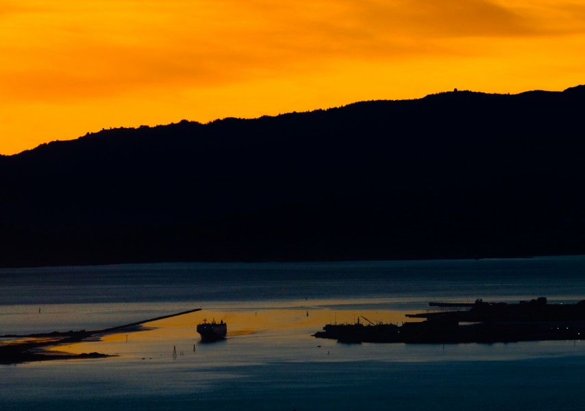 Sunset and boat as seen from Indian Rock (2453141671)