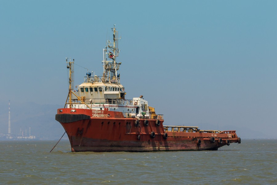 Thane Creek and Elephanta Island 03-2016 - img04 Ships on Thane Creek