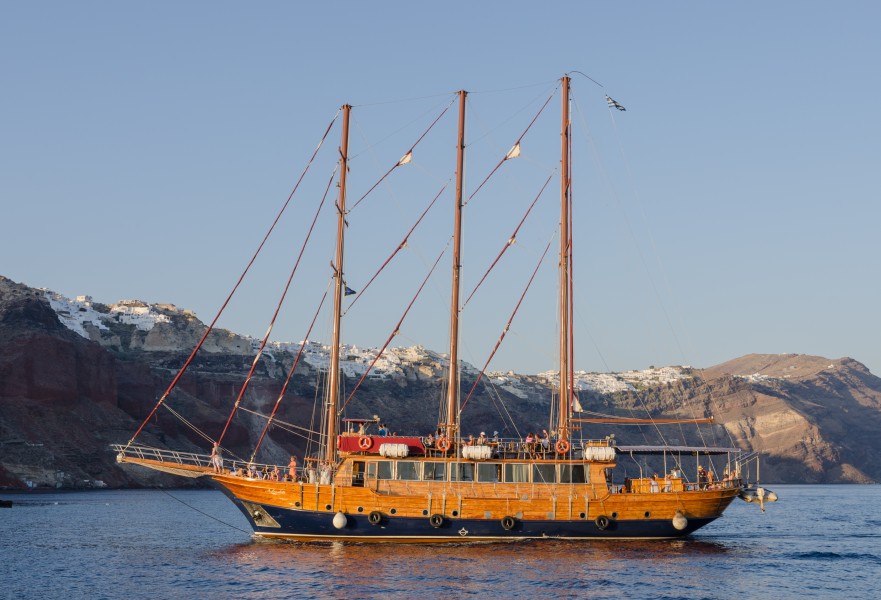 Tour boat - Santorini near Oia - Greece