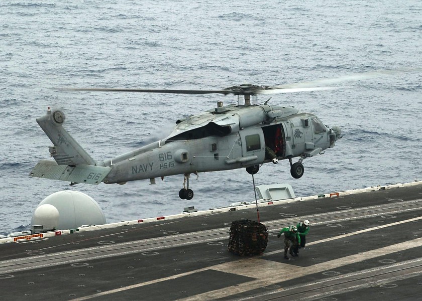 US Navy 020702-N-0967W-001 SH-60F aboard USS George Washington (CVN 73)