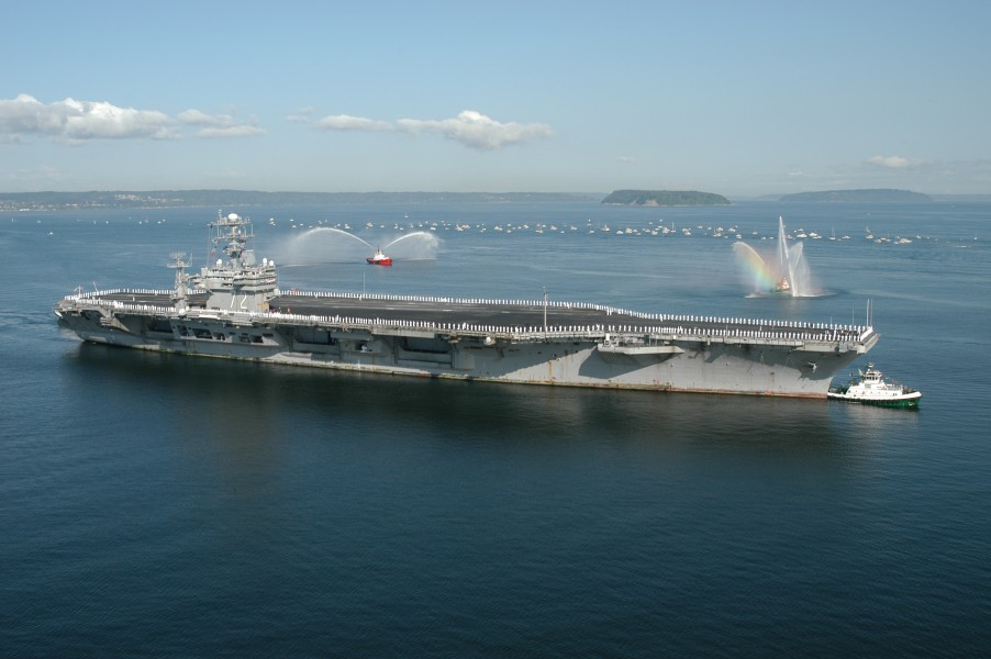 US Navy 030506-N-6436W-025 The aircraft carrier USS Abraham Lincoln (CVN 72) returns home from nearly a ten-month deployment in support of Operations Enduring Freedom and Iraqi Freedom