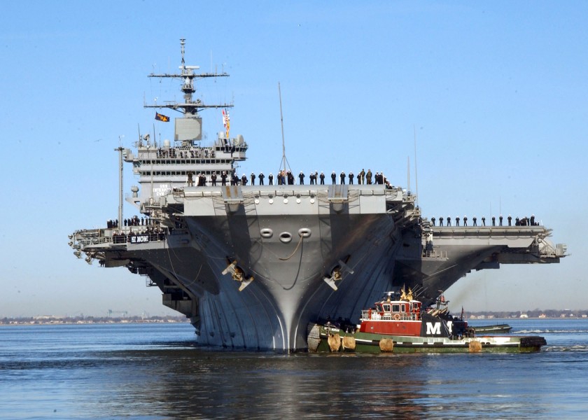 US Navy 040229-N-7097H-006 Sailors aboard the nuclear powered aircraft carrier USS Enterprise (CVN 65) 