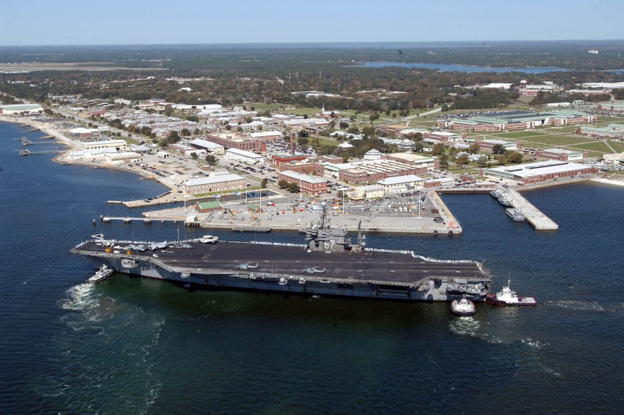 US Navy 040317-N-0000N-058 USS John F. Kennedy (CV 67) arrives at Naval Air Station Pensacola, Fla., for a four-day port visit
