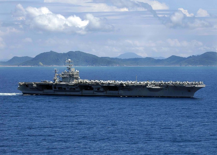 US Navy 050109-N-4166B-200 The Nimitz-class aircraft carrier USS Abraham Lincoln (CVN 72) underway in the Indian Ocean off the shore of Banda Aceh, Sumatra, Indonesia