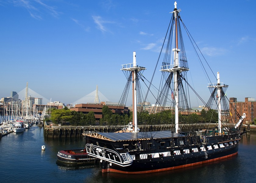 US Navy 080904-N-0167W-034 USS Constitution is moored at the Charlestown Navy Yard