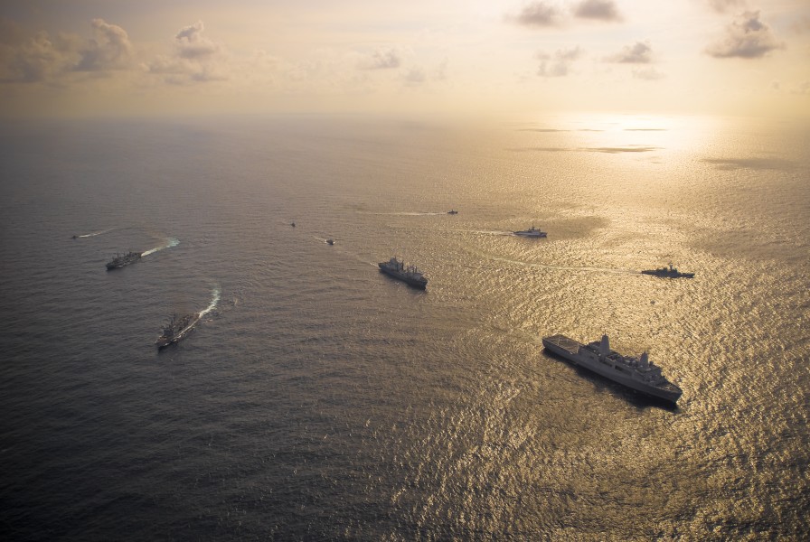 US Navy 090914-N-8590G-006 A multi-national naval forceunderway in formation as part of Fuerzas Aliadas PANAMAX 2009