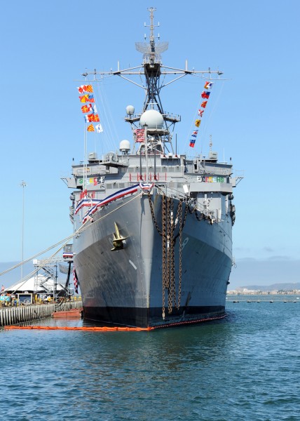 US Navy 110630-N-AB355-004 USS Dubuque (LPD 8) is moored during it's decommissioning ceremony