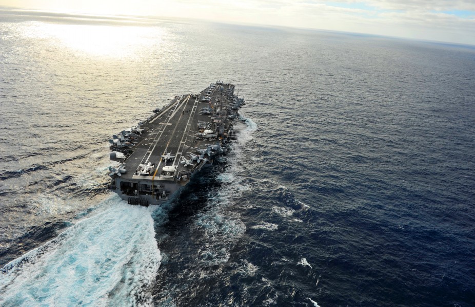 US Navy 111216-N-KQ416-391 The Nimitz-class aircraft carrier USS Abraham Lincoln (CVN 72) is underway on deployment to the 5th and 7th Fleet areas 