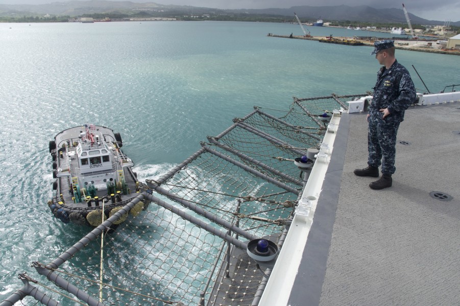 USS Bonhomme Richard (LHD 6) leaving Guam