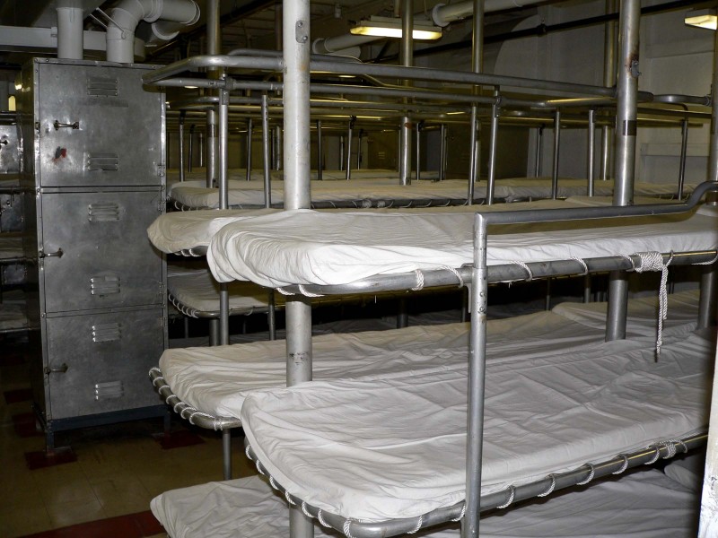 USS Hornet enlisted bunks