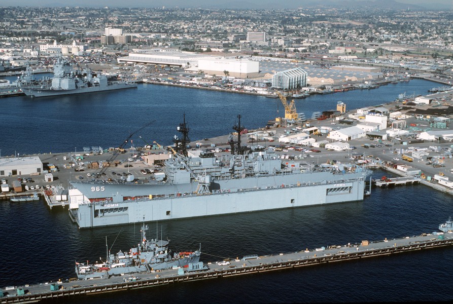 USS Kinkaid (DD-965) in floating drydock Steadfast