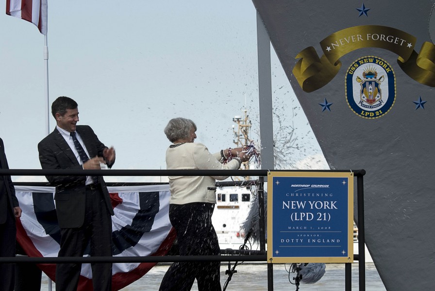 USS New York christening