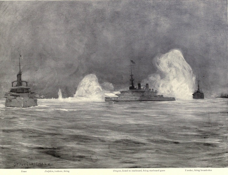 William T. Sampson's Eastern Division firing at Santiago defenses, 6-6-1898