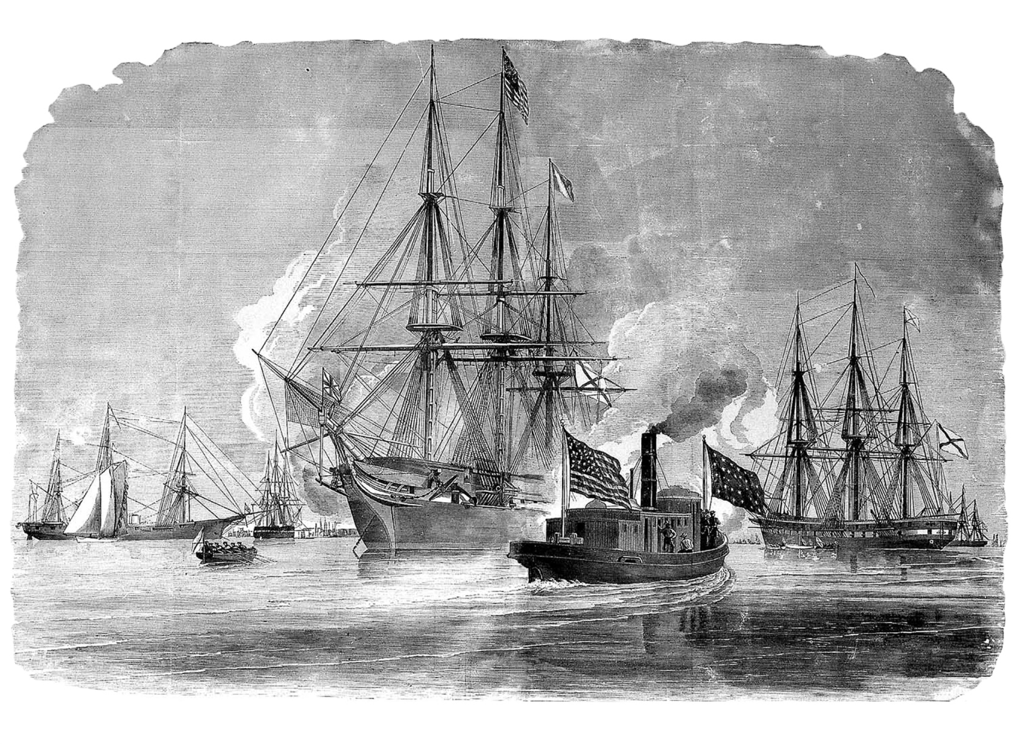 Russian Squadron in the Harbor of New York, October 1863