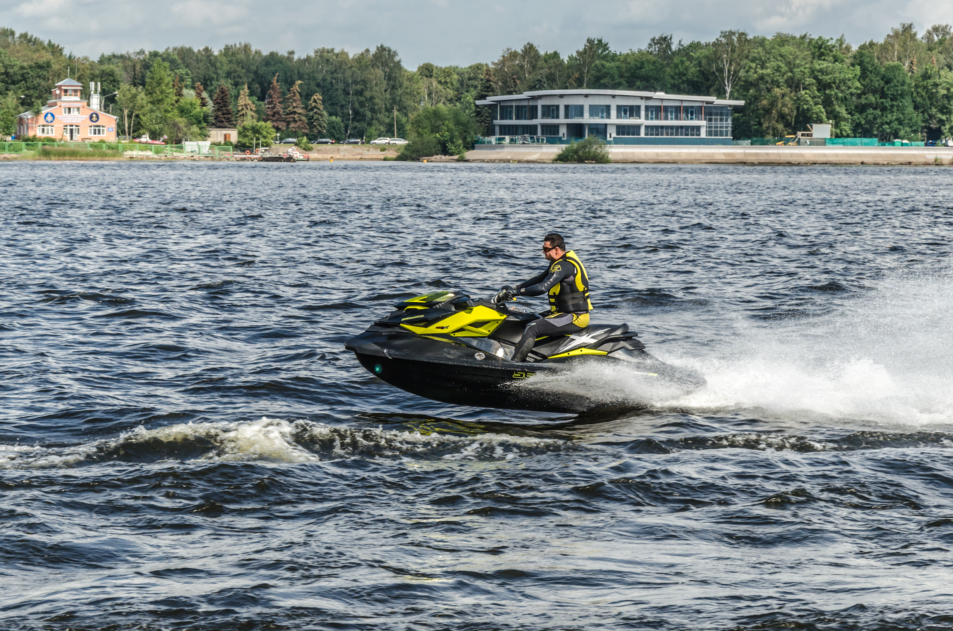 Scooter on Neva Bay