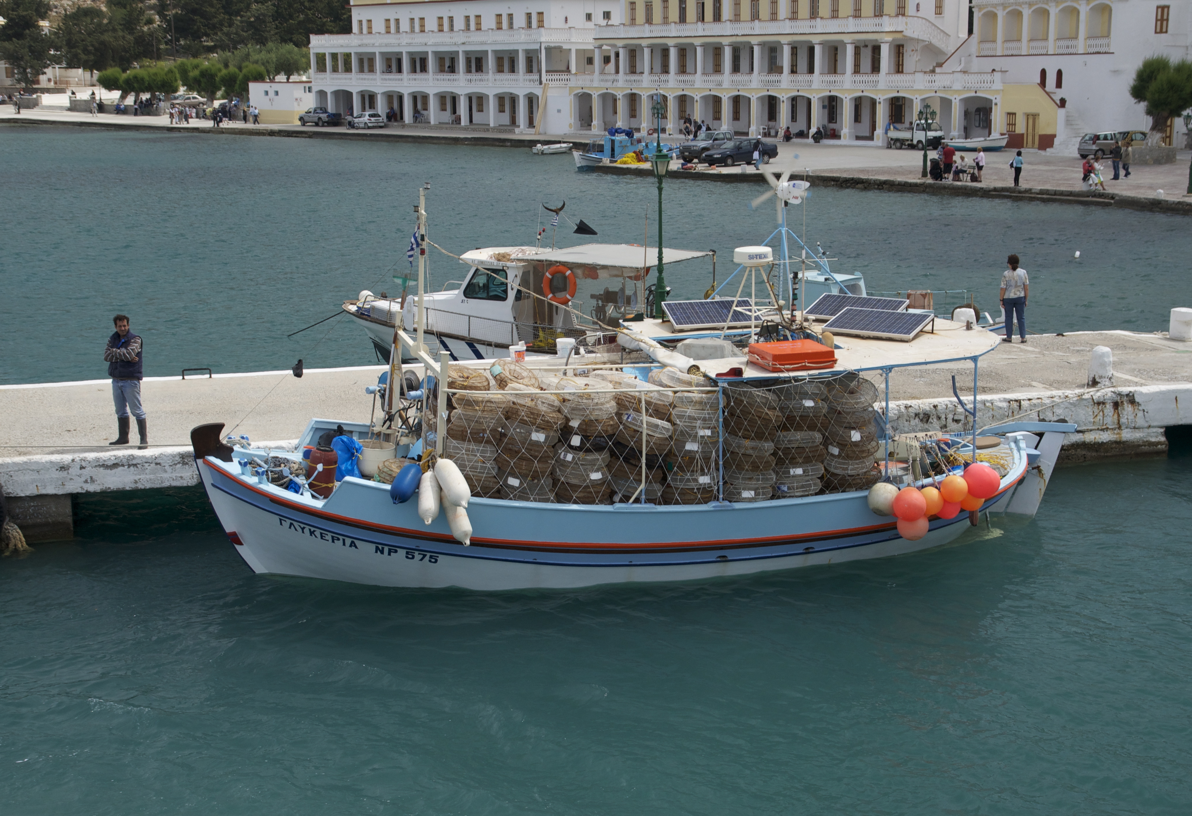 Seafood fishing boat greece