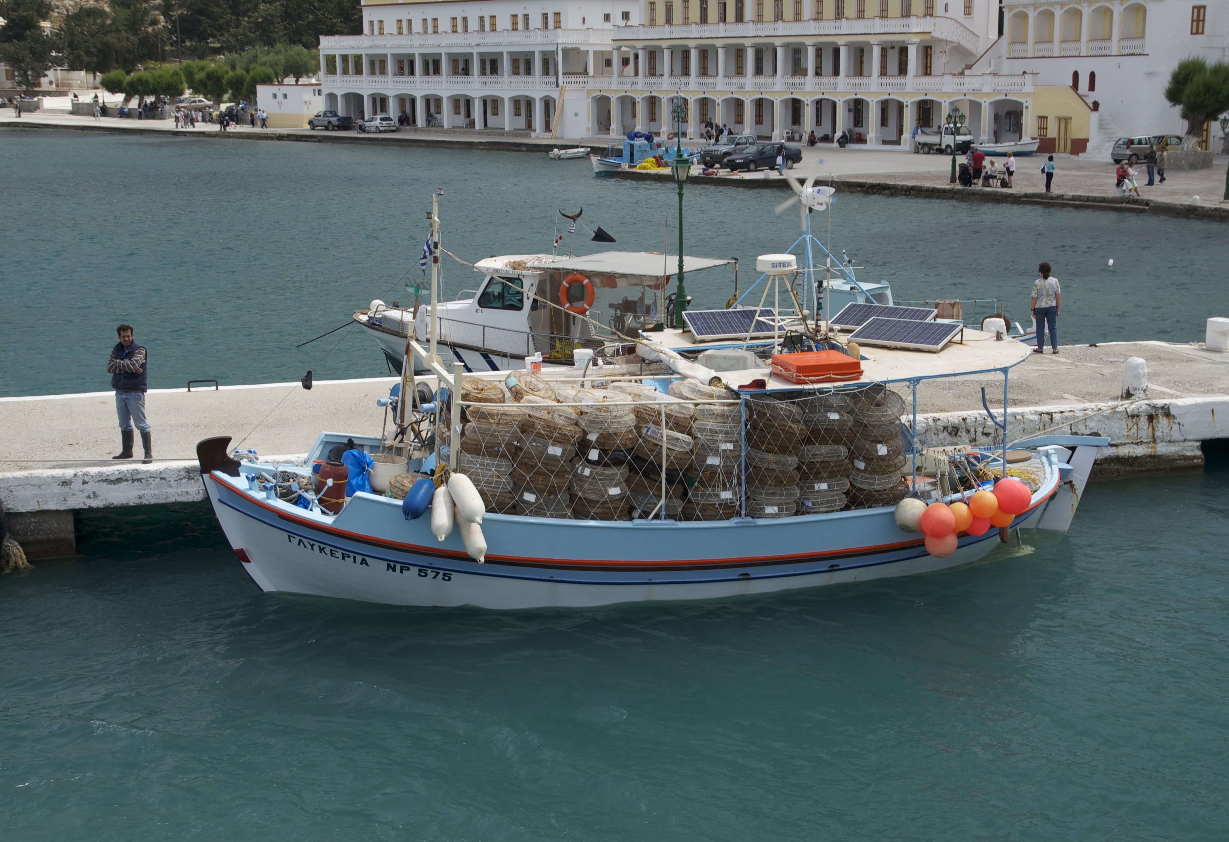 Seafood fishing boat greece