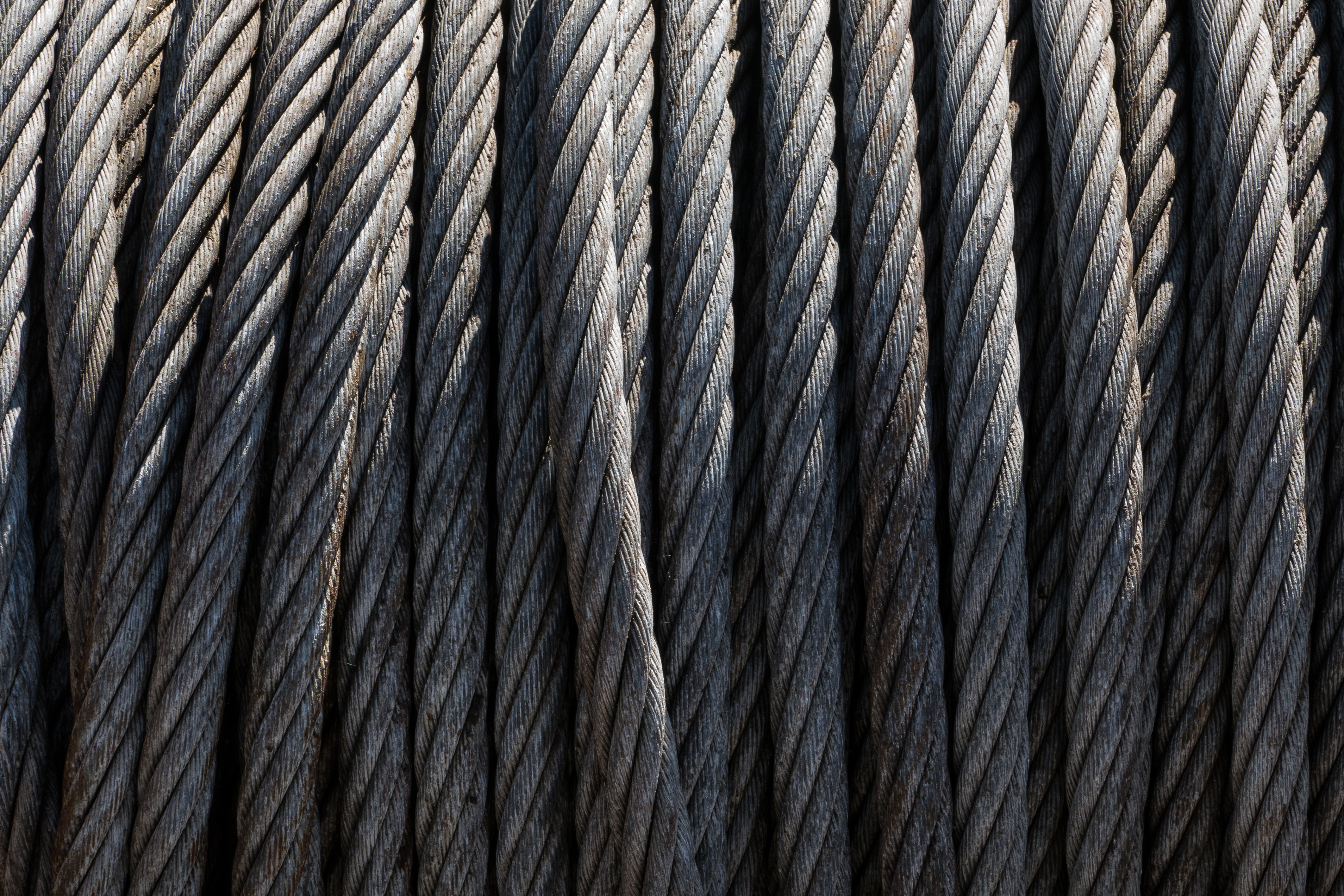 Steel wire rope on a drum