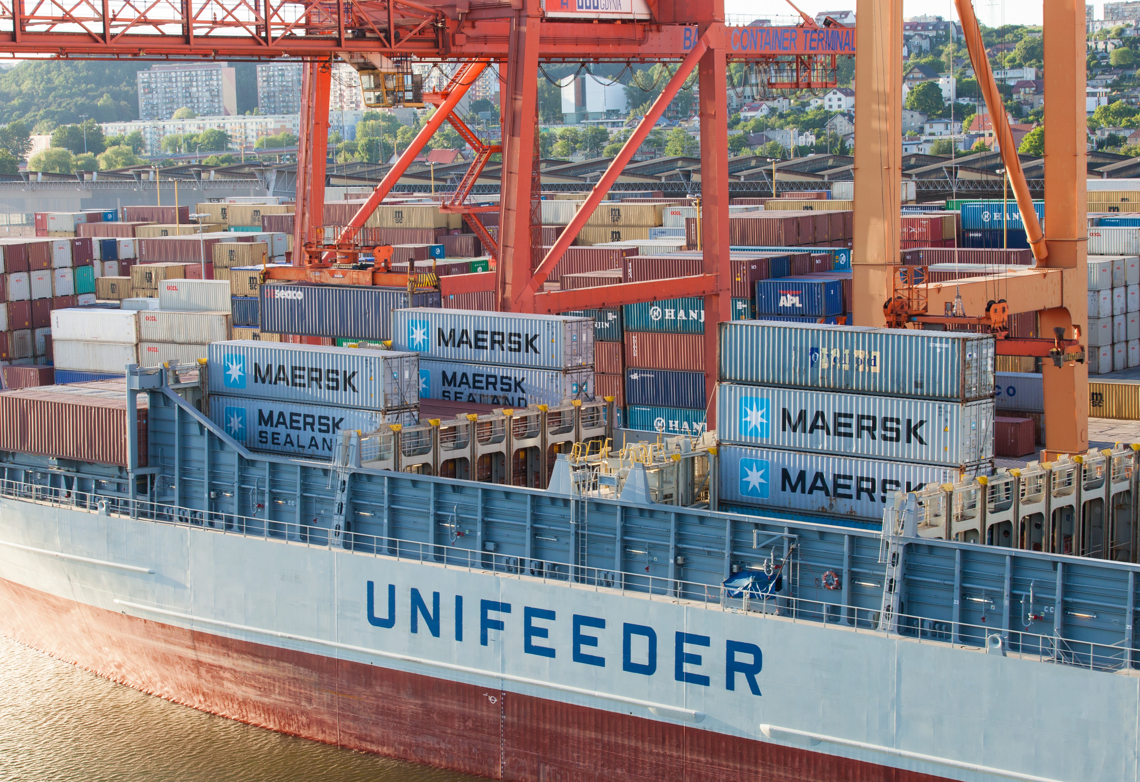 containers in Gdynia port, Poland, June 2014