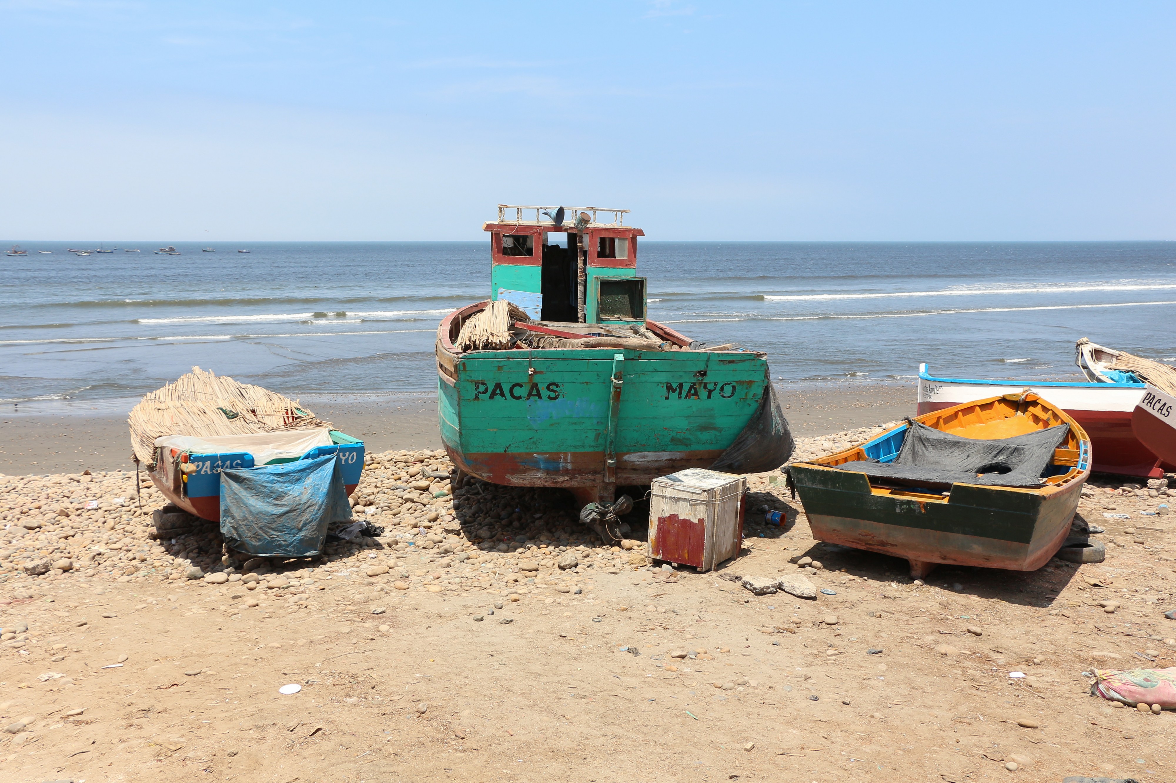 Boats on Pacasmayo Beach