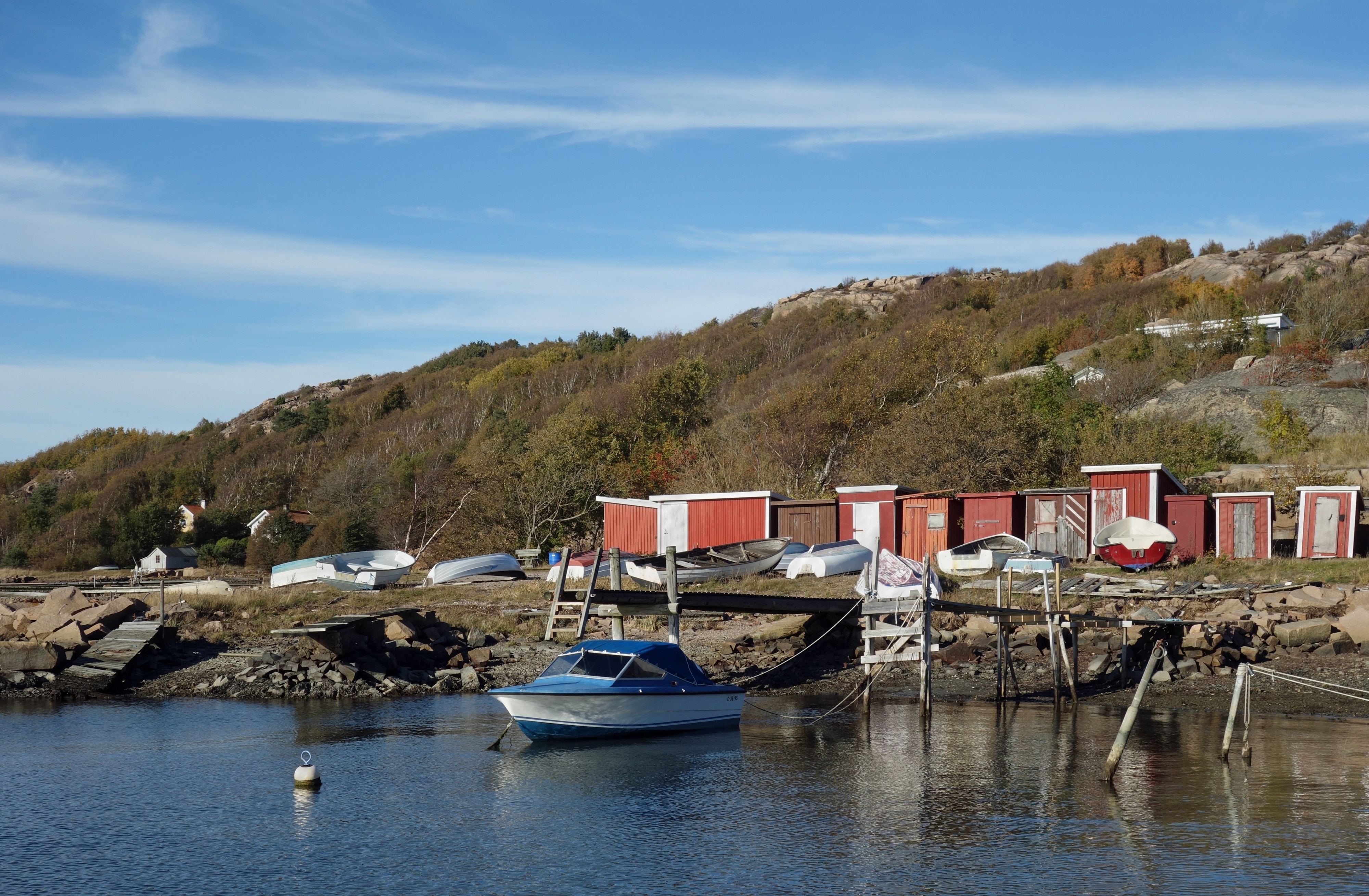 Jetties and fishing huts at Holländaröd