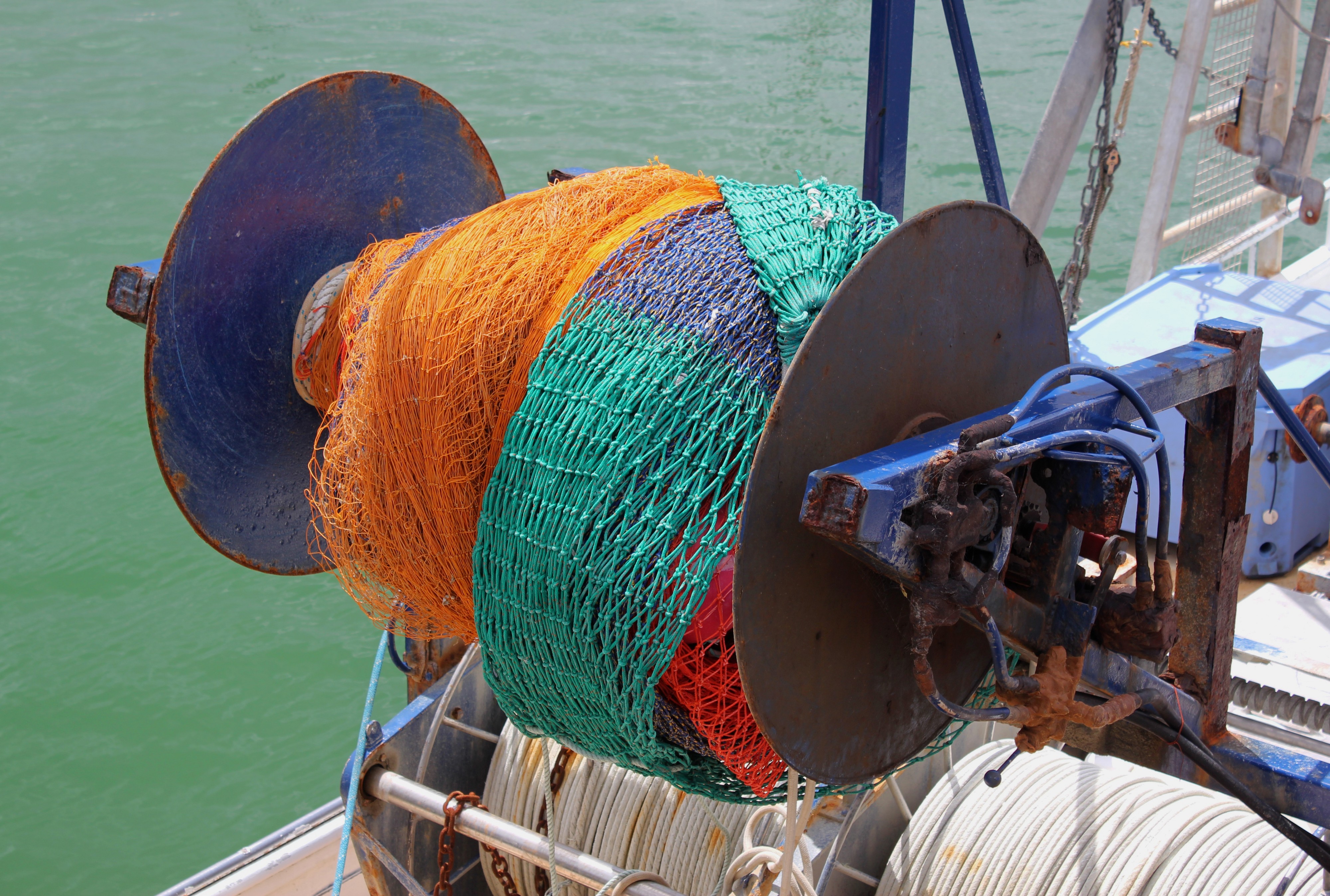 Nets wound up on fishing boat