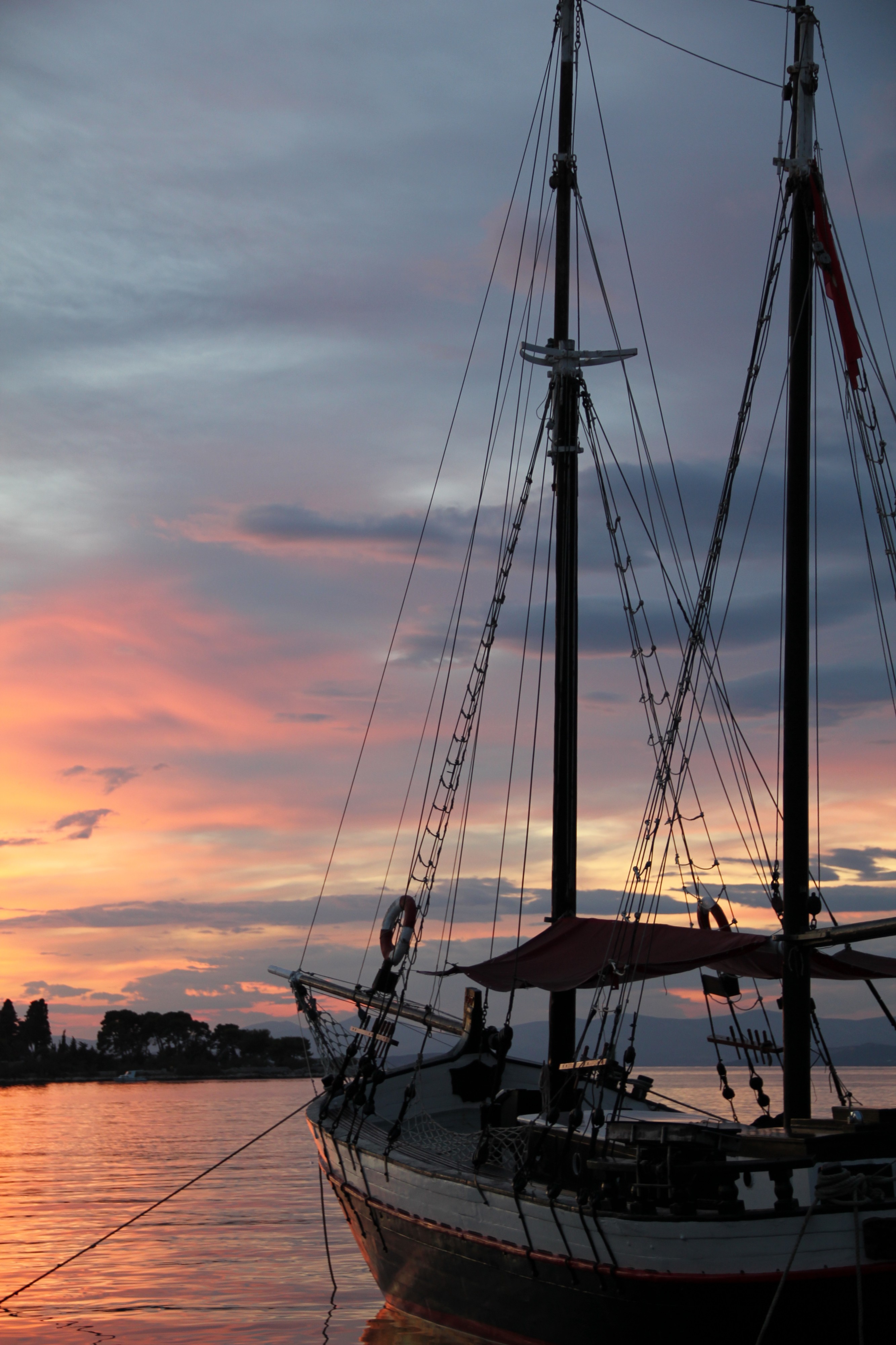 Traditional bracera in the sunset