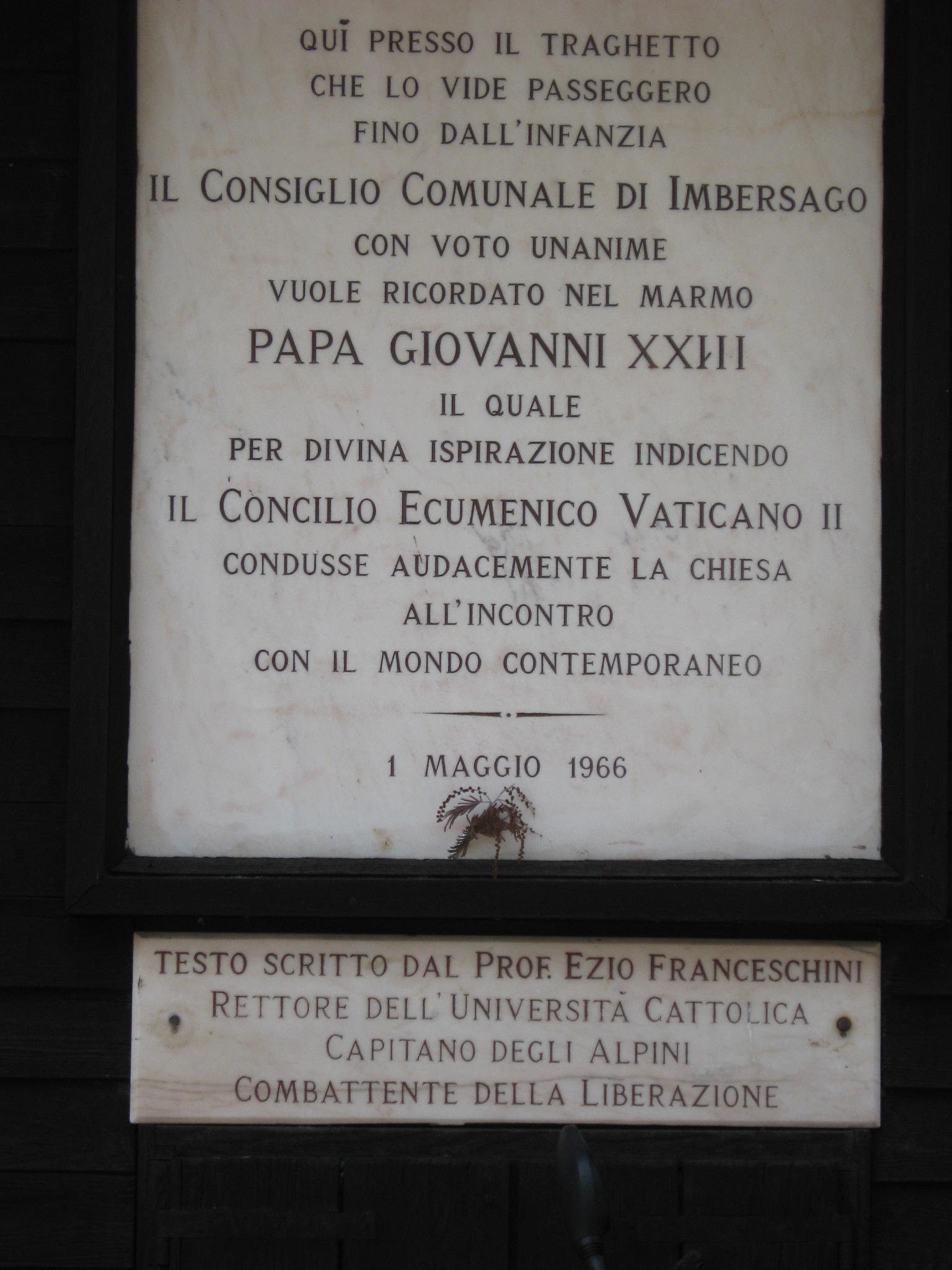 Traghetto di Leonardo - Papa Giovanni XXIII
