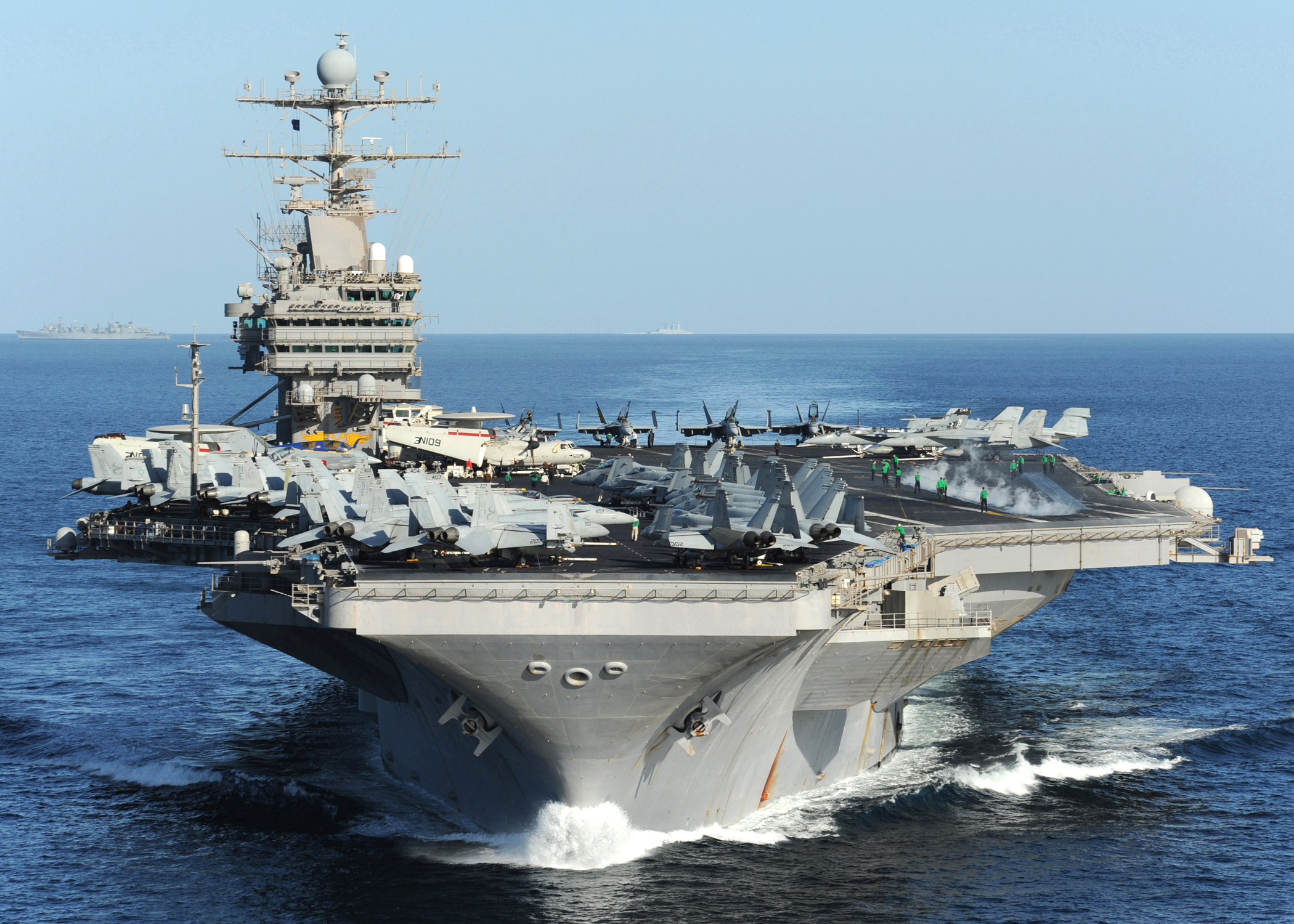US Navy 101210-N-1261P-081 USS Abraham Lincoln (CVN 72) underway in the Arabian Sea in support of Operation Enduring Freedom