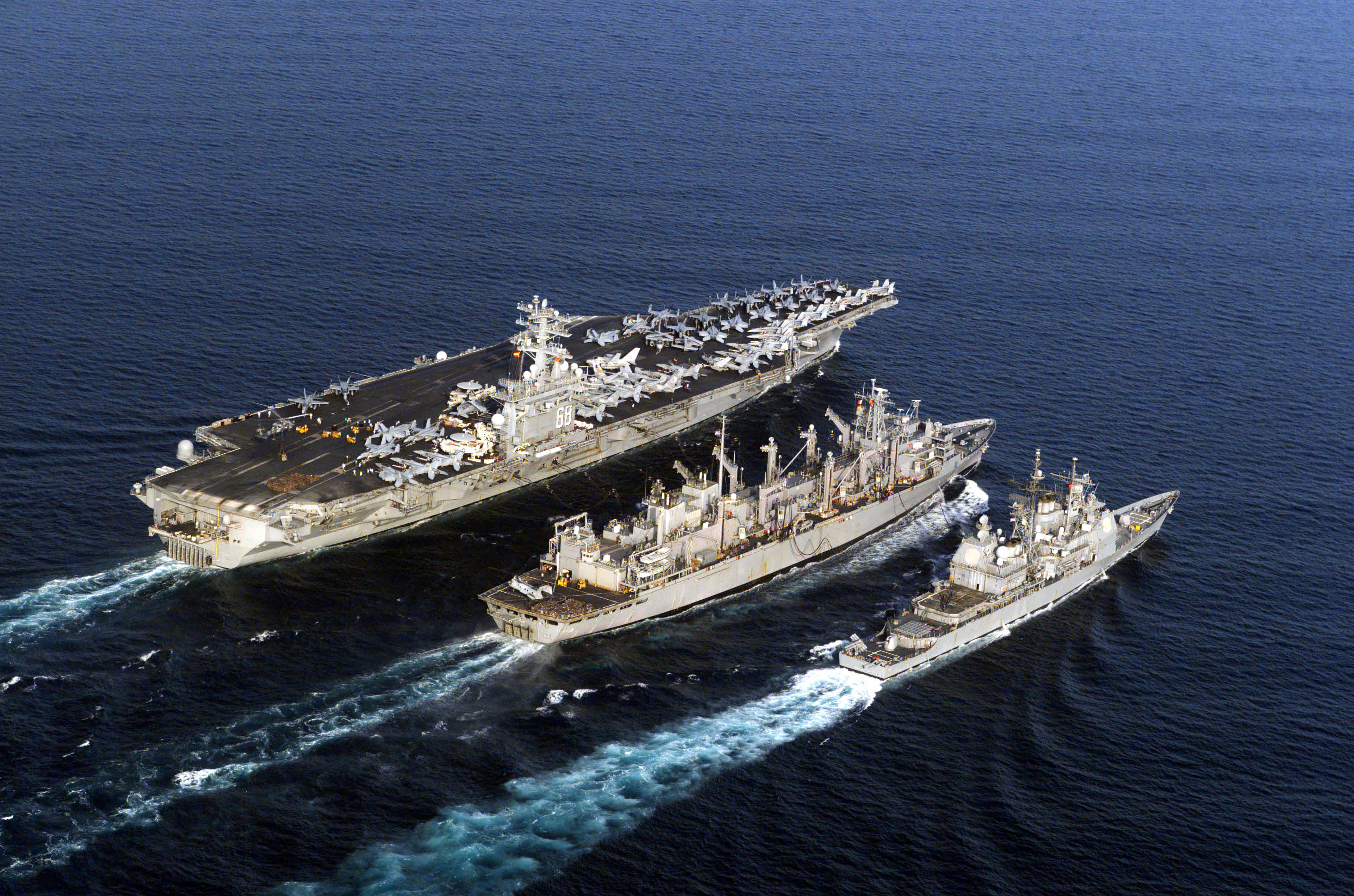 USS Nimitz USS Bridge and USS Princeton participate in an underway replenishment