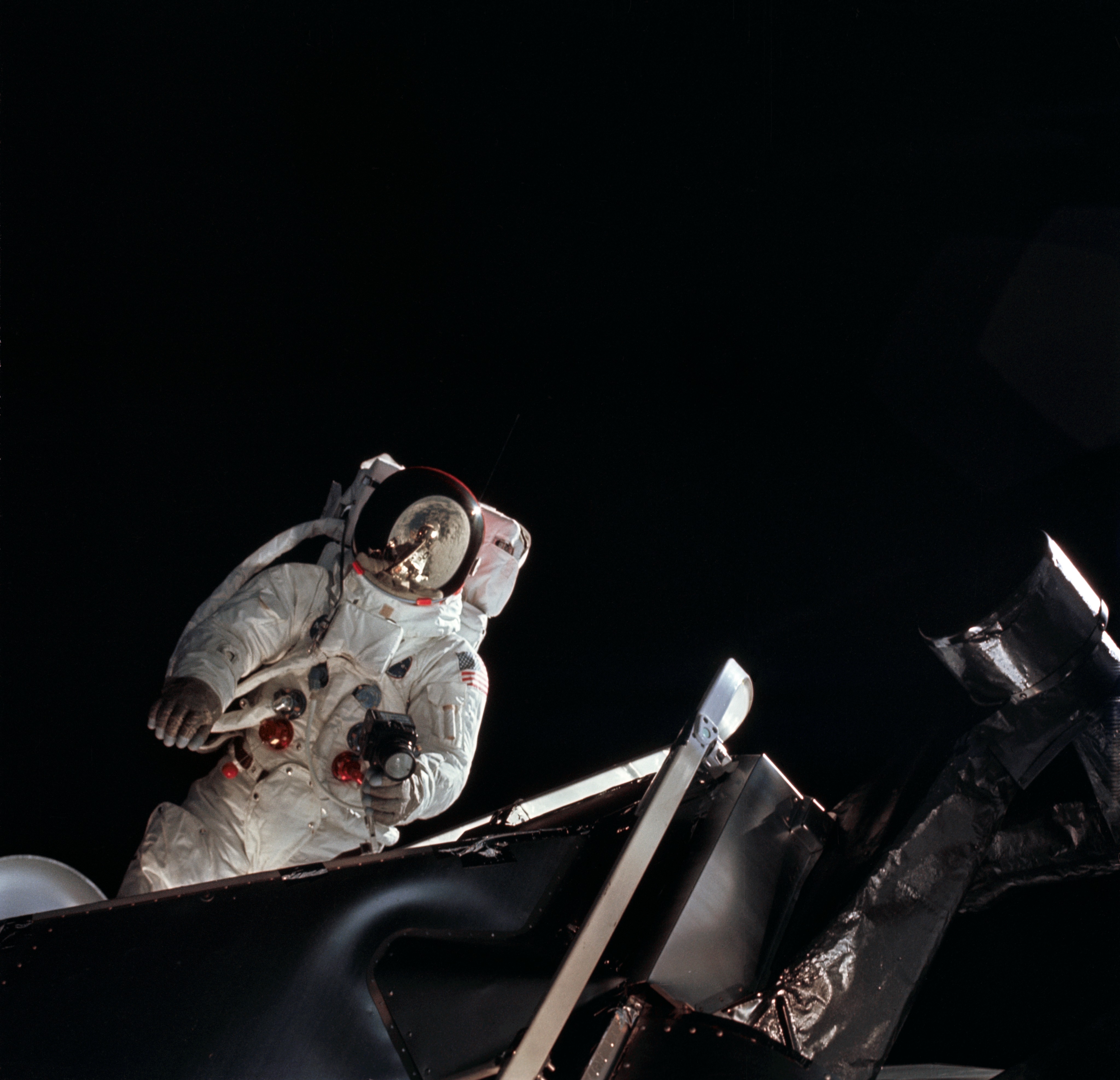 Apollo 9 Schweickart EVA with camera