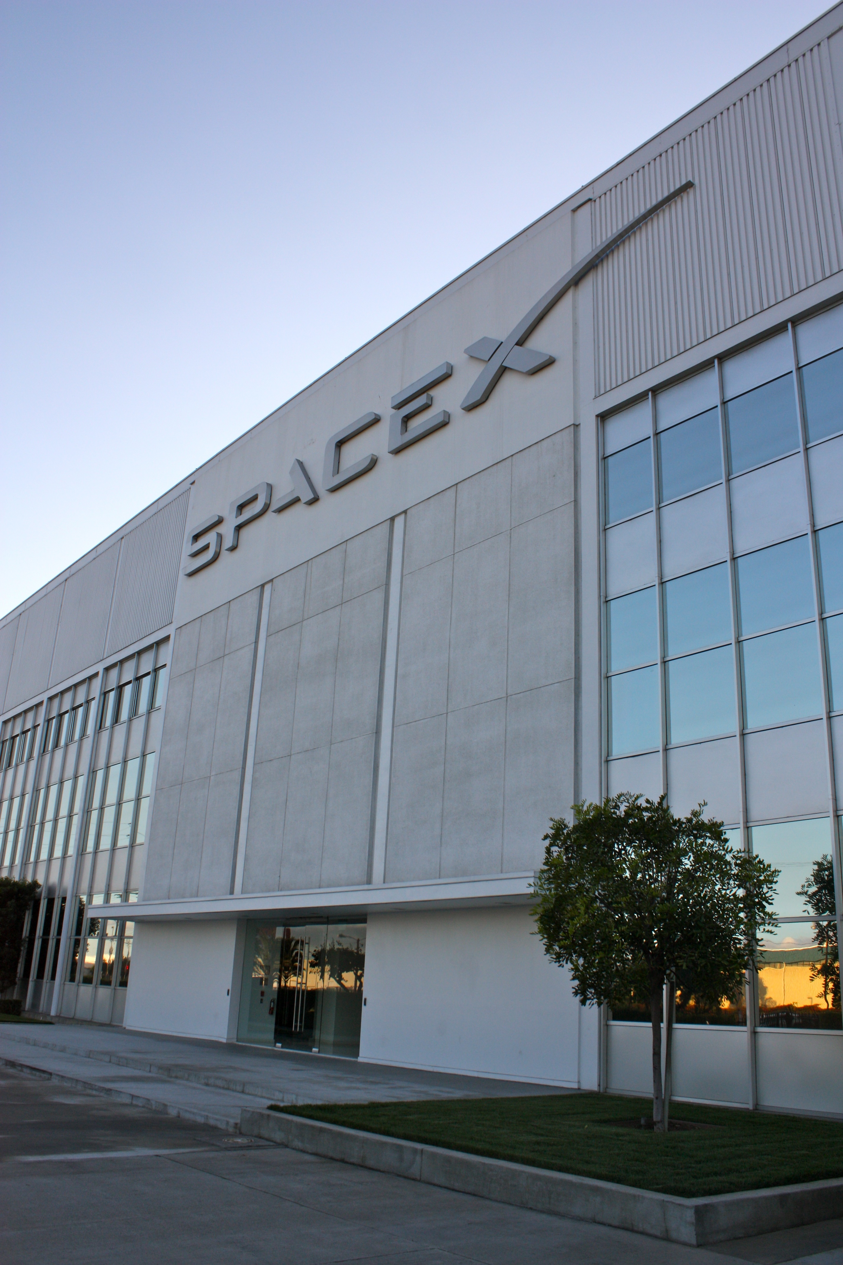 Entrance to SpaceX headquarters