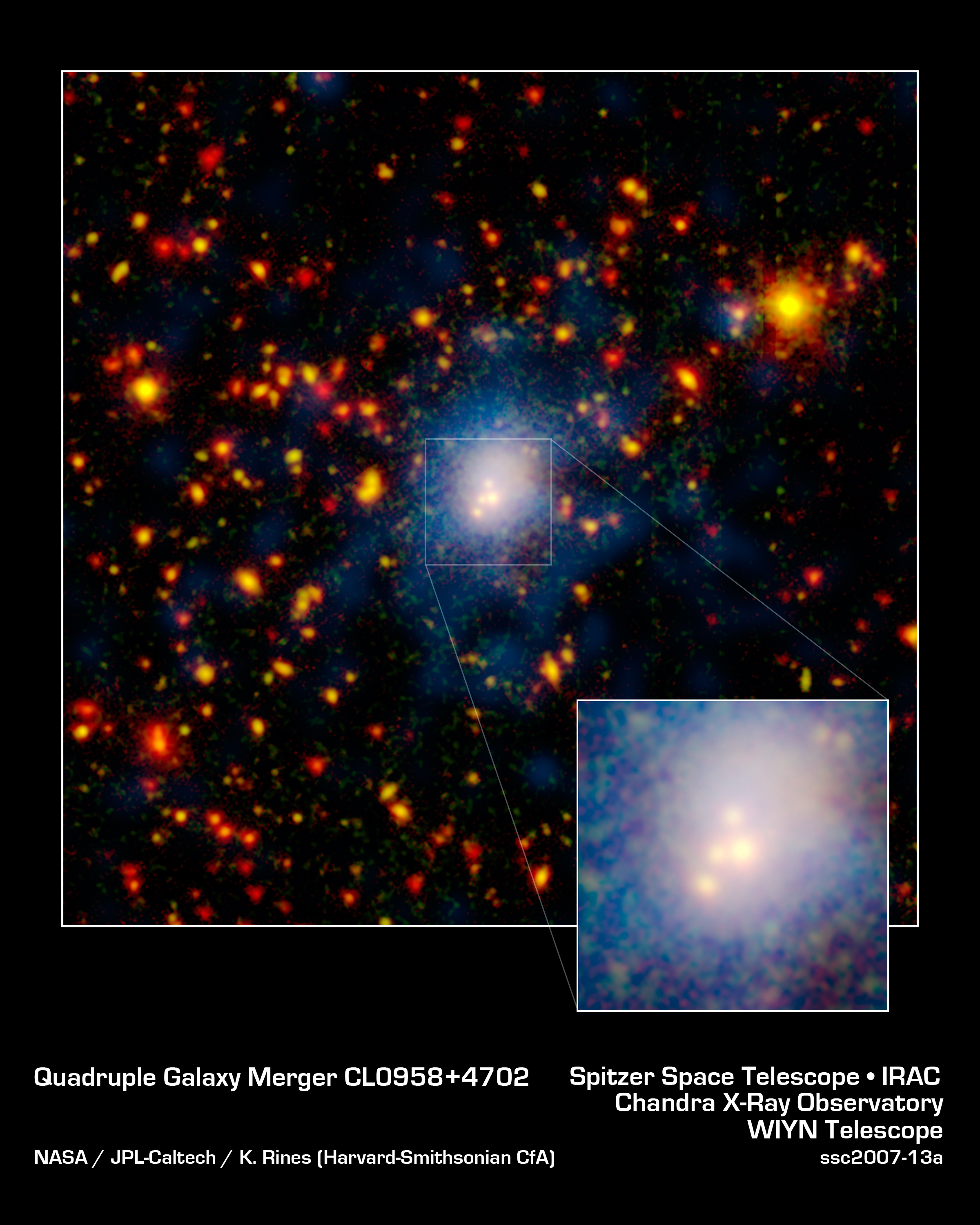 Galaxy Merger in Infrared, Visible, and X ray