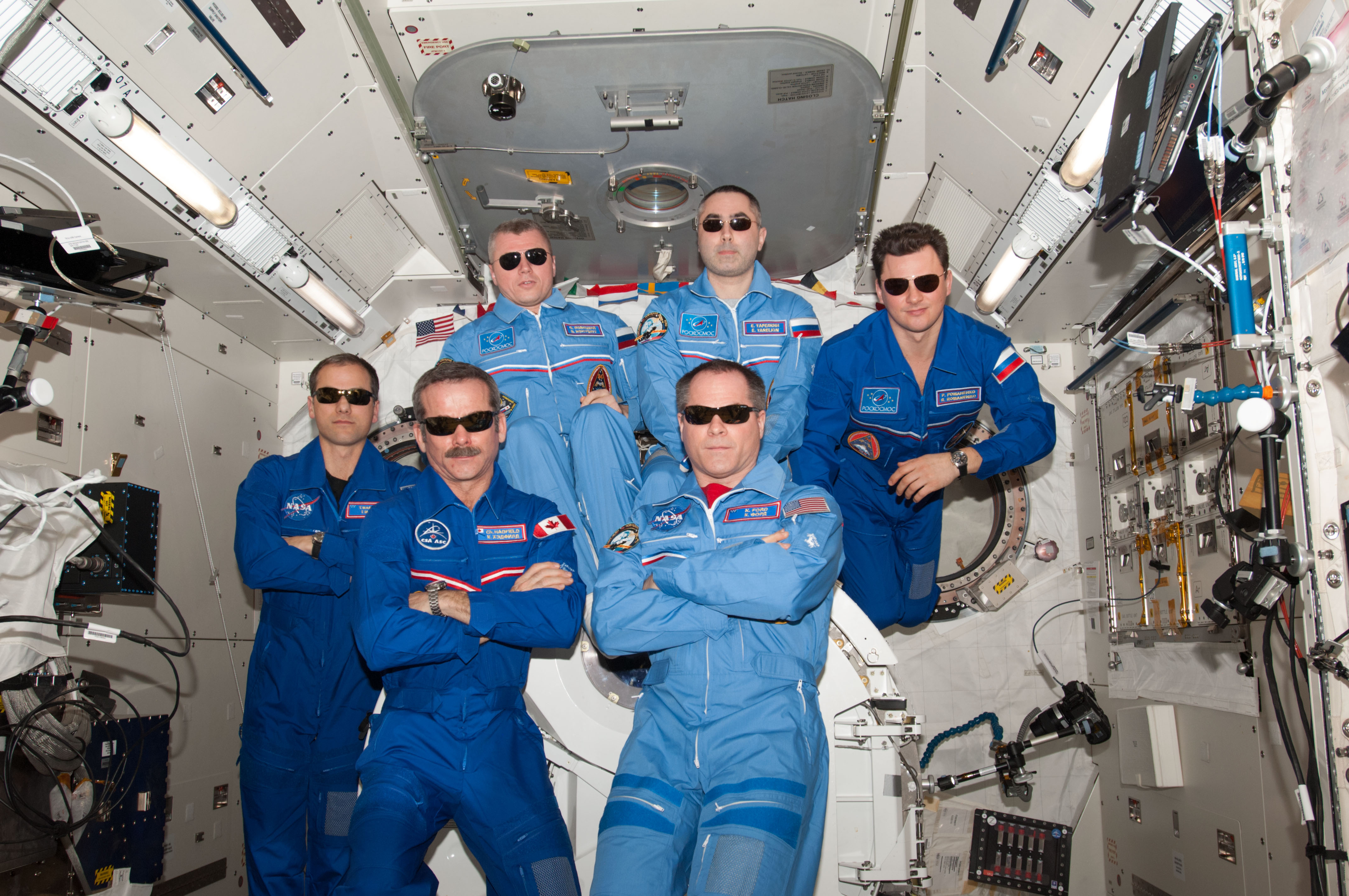 ISS Expedition 34 inflight crew portrait