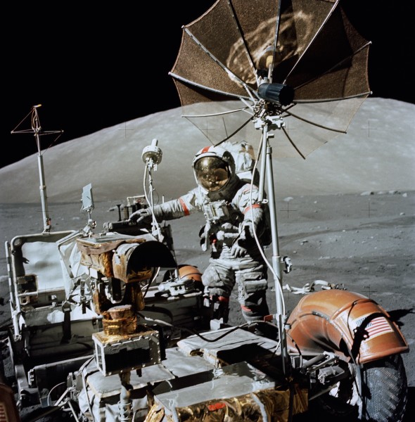 Apollo 17- Lunar Roving Vehicle and Eugene Cernan