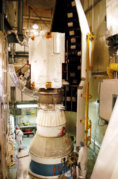 Delta II H failing installation around MESSENGER spaceprobe