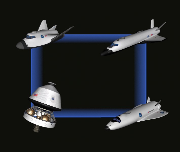 Orbital Space Plane Concepts - black background