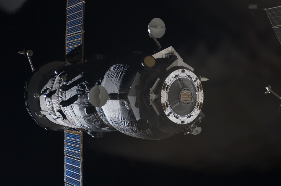 Progress M-13M departs from the ISS b