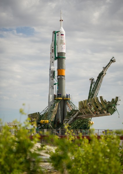 Soyuz TMA-04M rocket on the launch pad