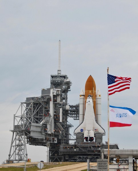STS-117 launch flag