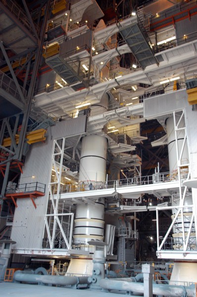 STS-117 Solid Rocket Booster stacking