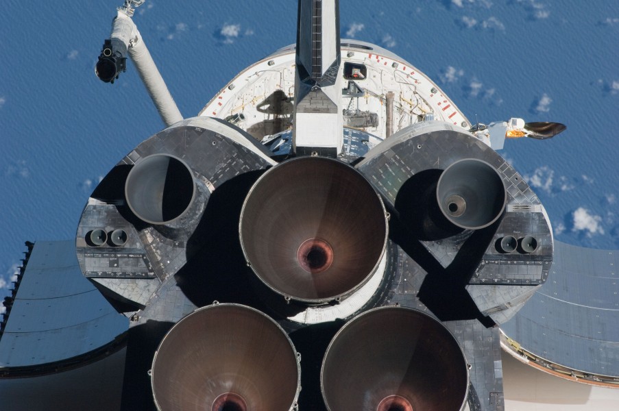 STS-130 Endeavour Rendezvous Pitch Maneuver aft portion