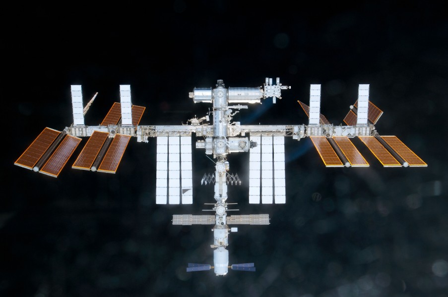 STS-133 ISS view from Discovery