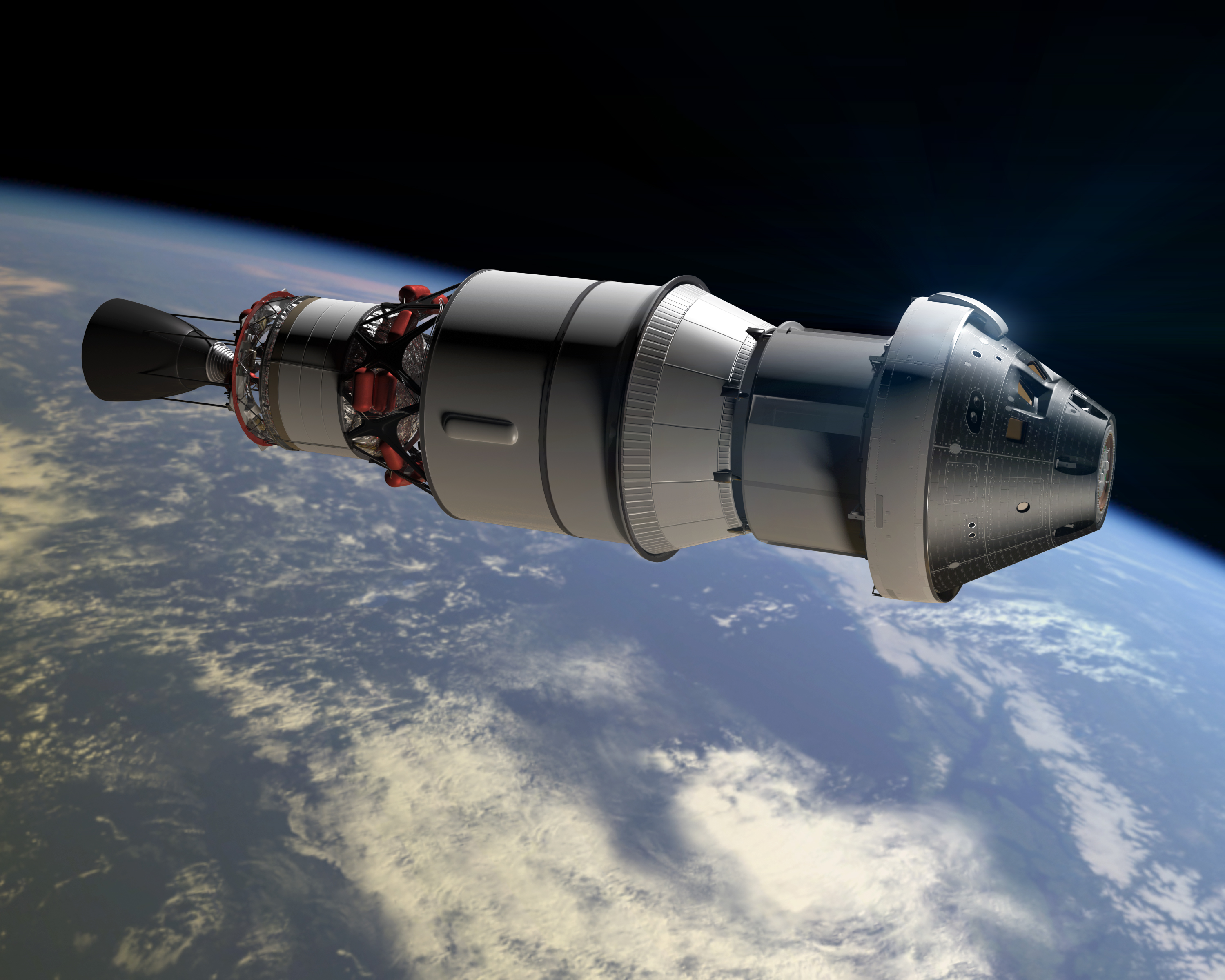 Rendering of Orion Exploration Flight Test 1