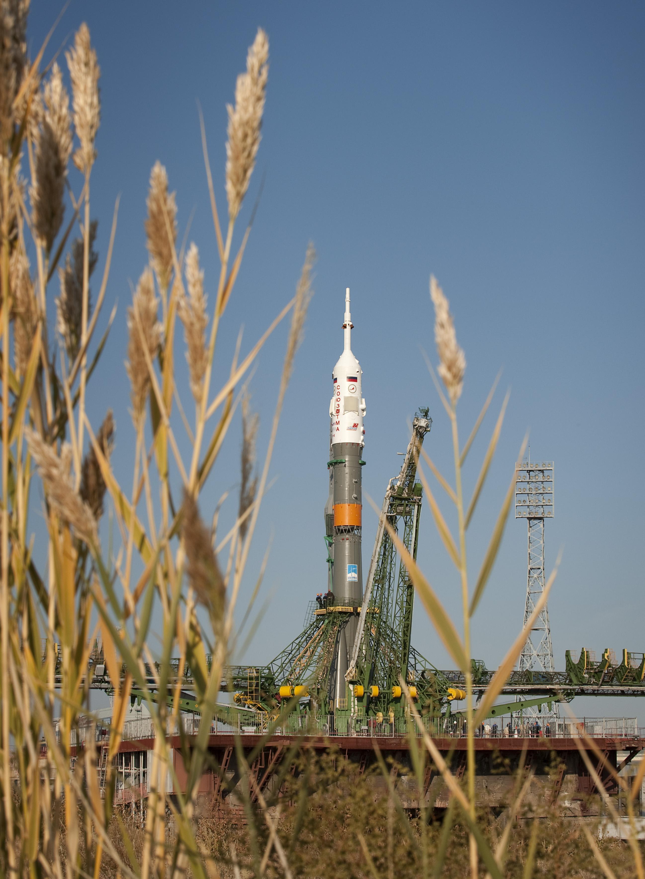 Soyuz on launch pad