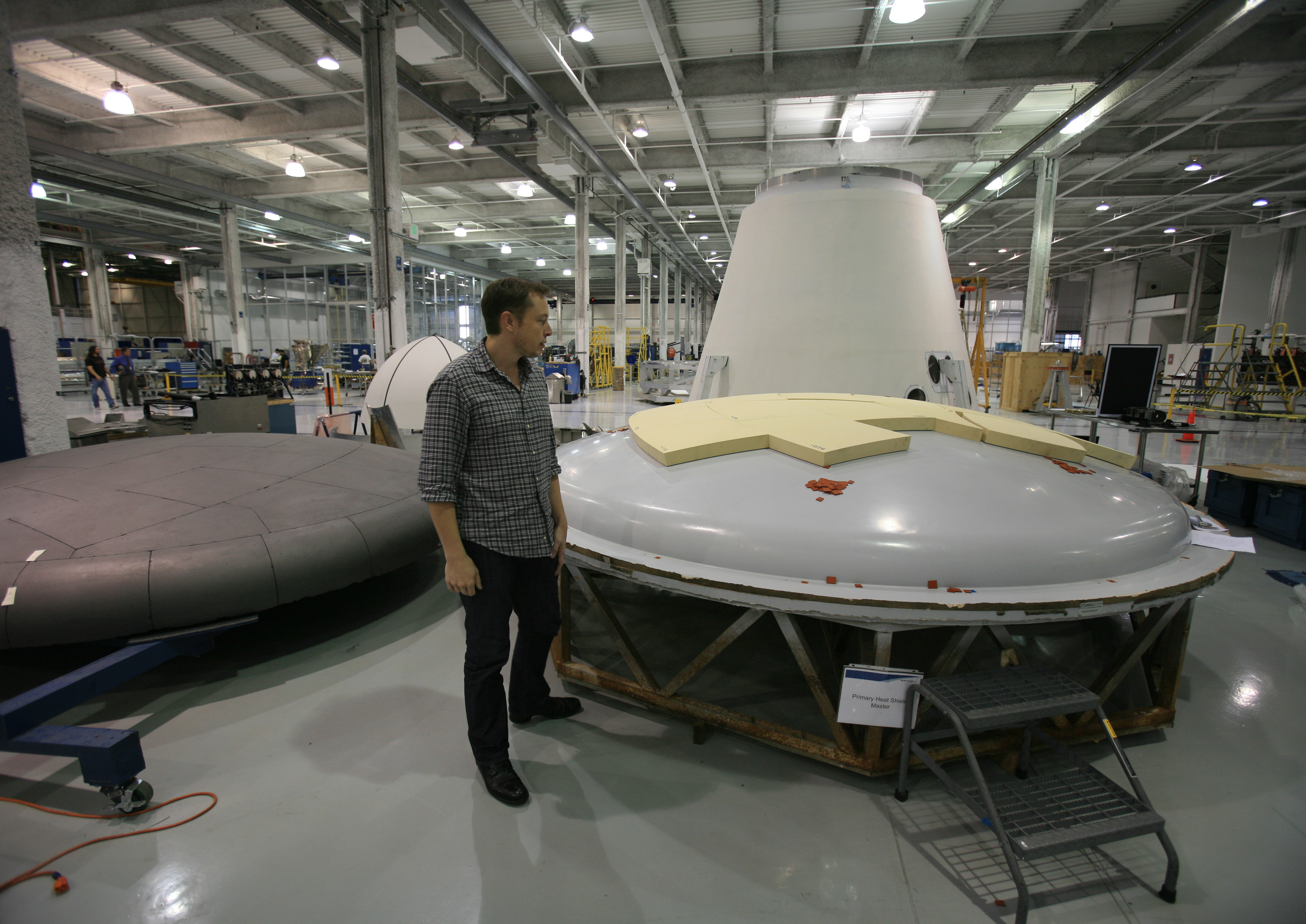 SpaceX factory Musk heat shield