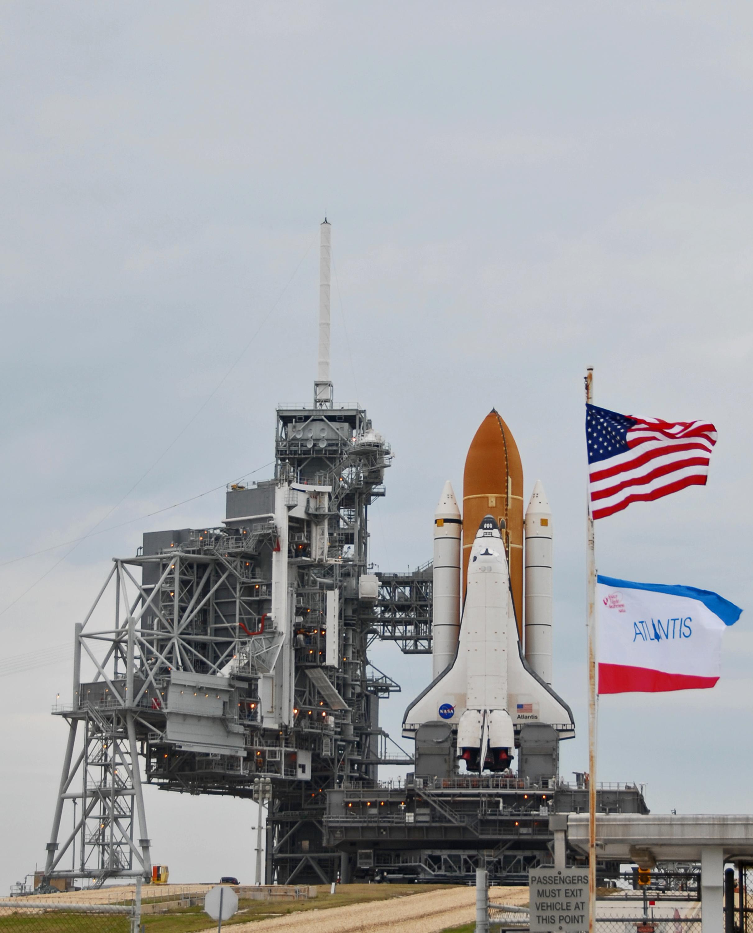 STS-117 launch flag